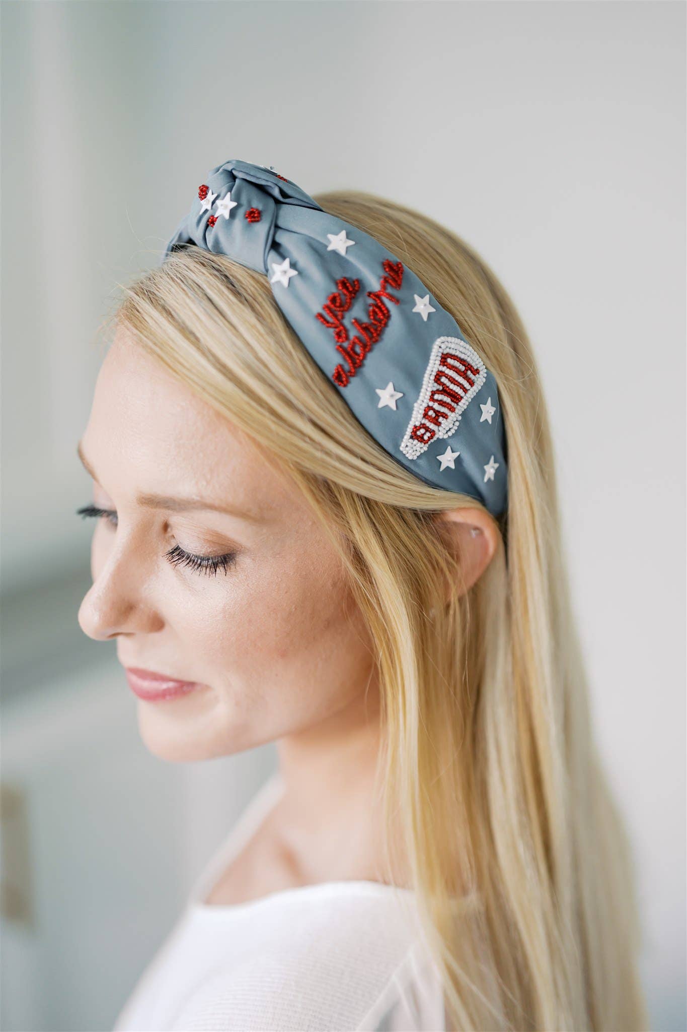 The University of Alabama Beaded Headband (dark grey)