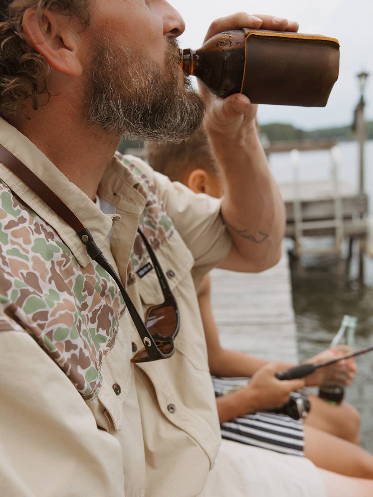 Leather Sewn Can Cooler: Can