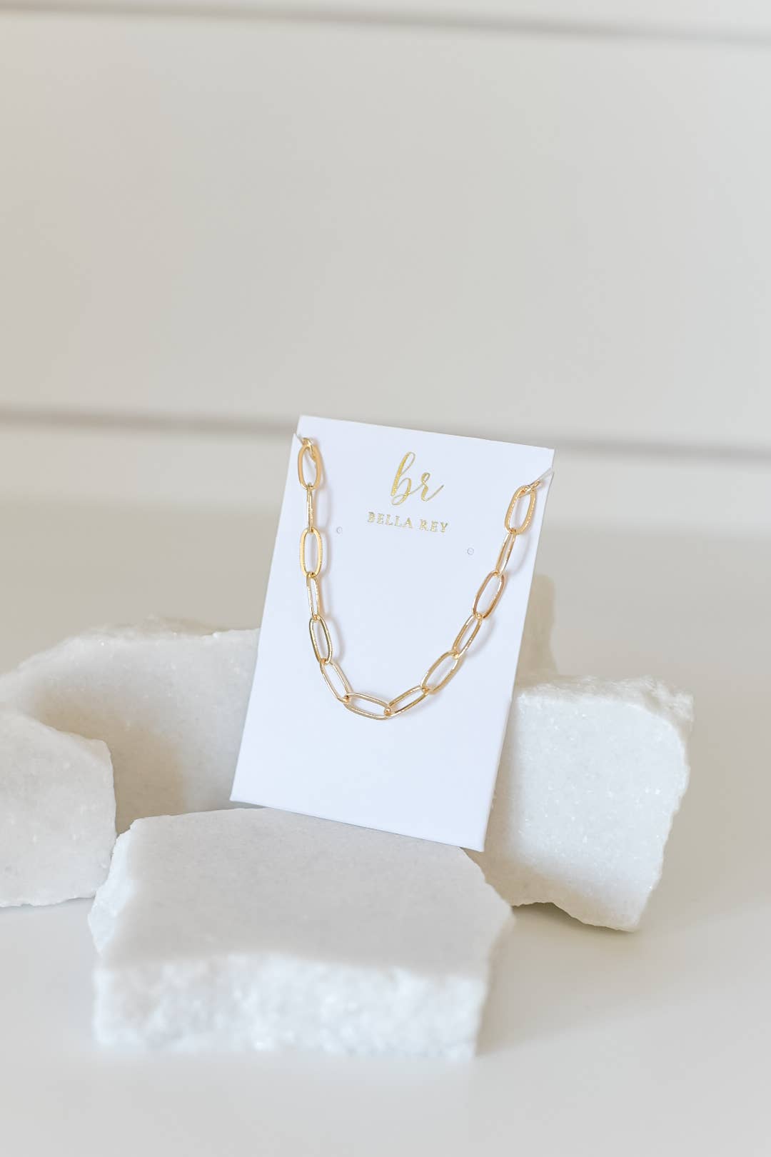 Karleigh paperclip necklace 18k gold plated