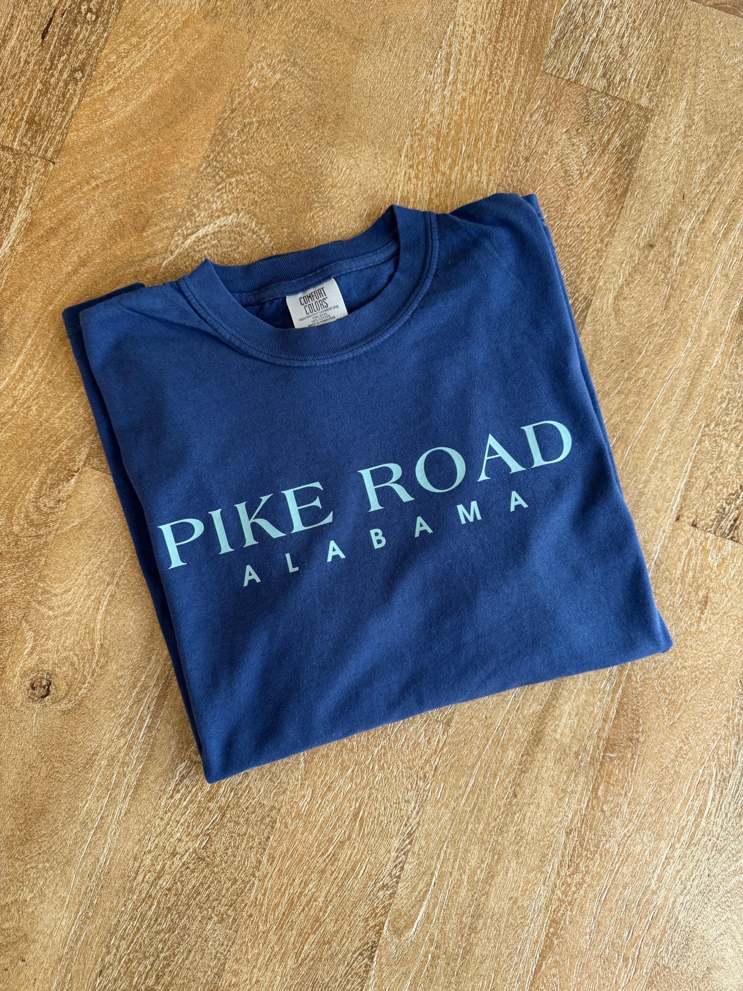 Pike Road Townscape - Long Sleeved Shirt: China blue