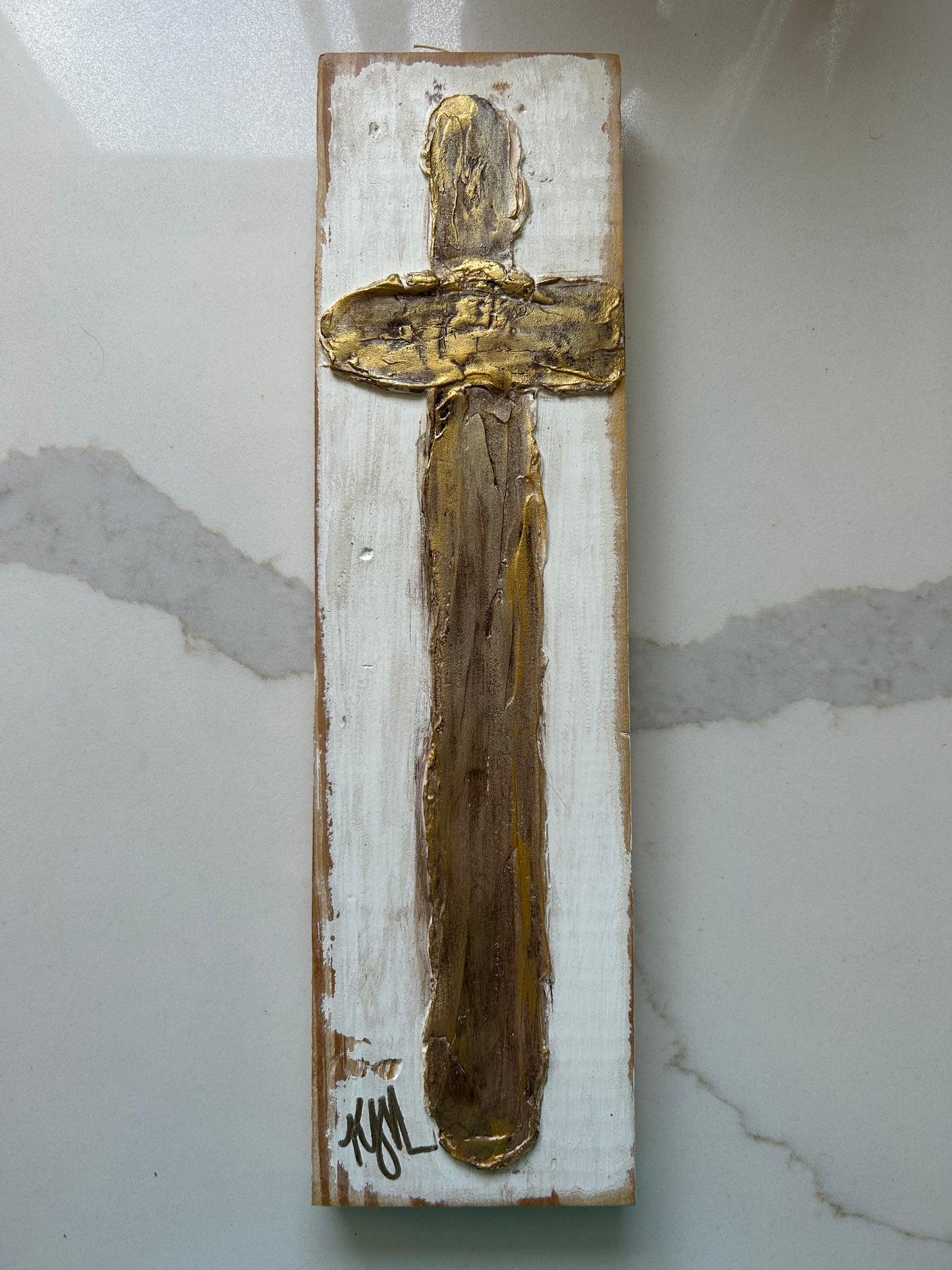 Textured Gold Cross