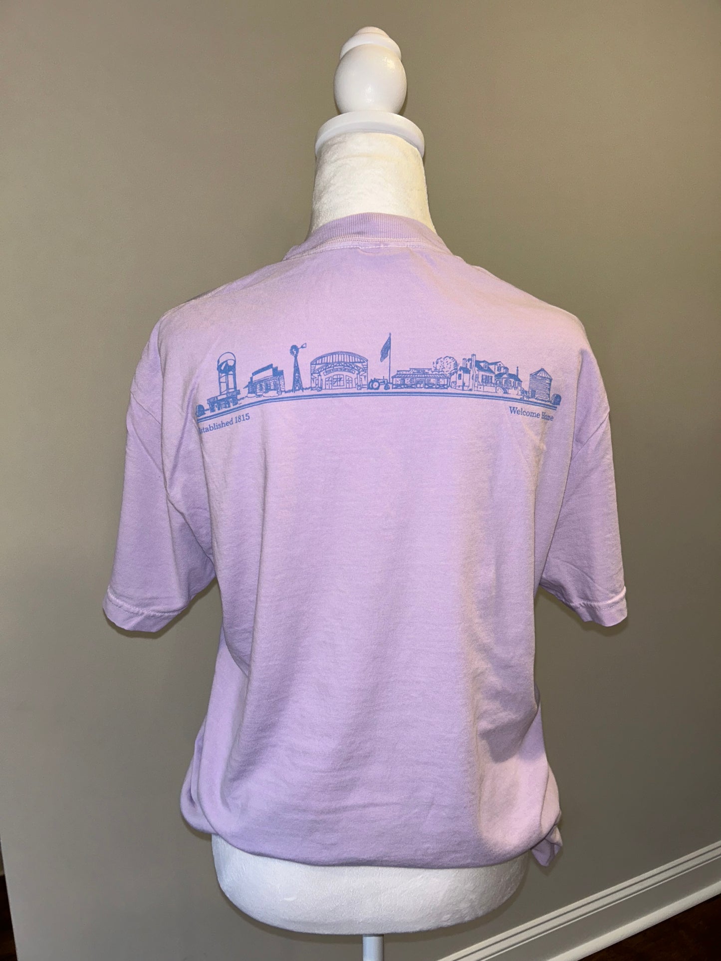 Spring Edition-Pike Road Townscape Short Sleeved Shirt Orchid