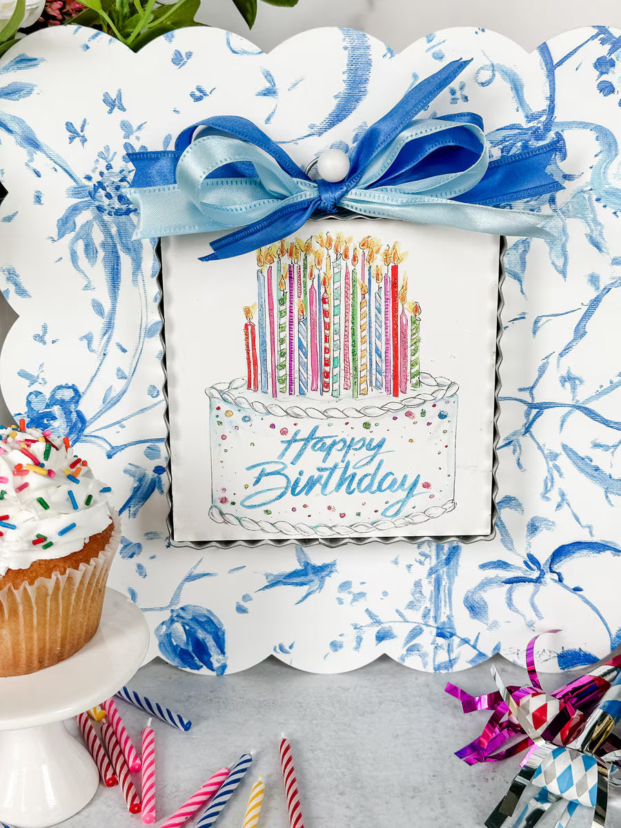 Mini art Happy Birthday cake