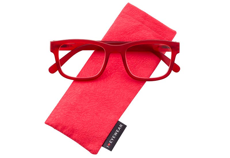 Alex Reading Glasses: Red / +2.25