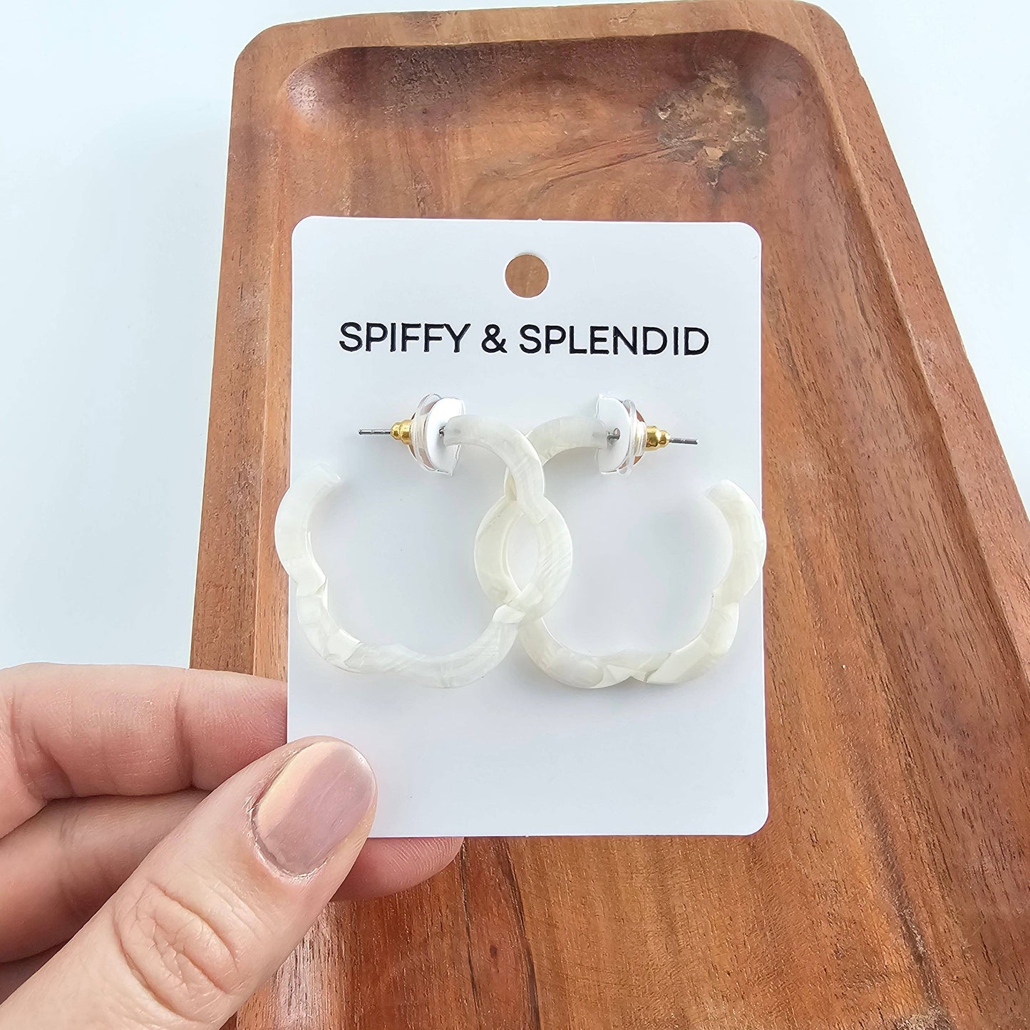 Posey Hoops - Breezy White / Earrings