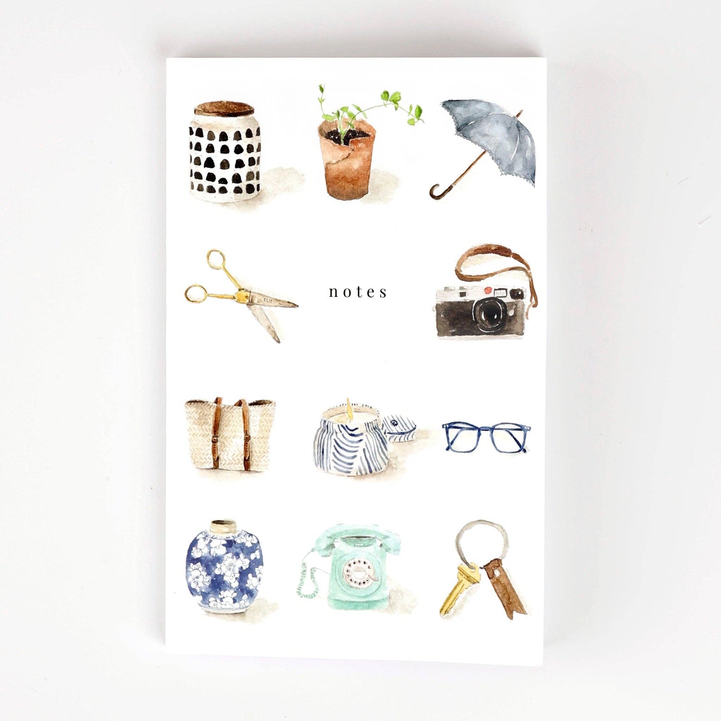 Softtouch Cover Notebook with Original Watercolor Artwork: Mugs