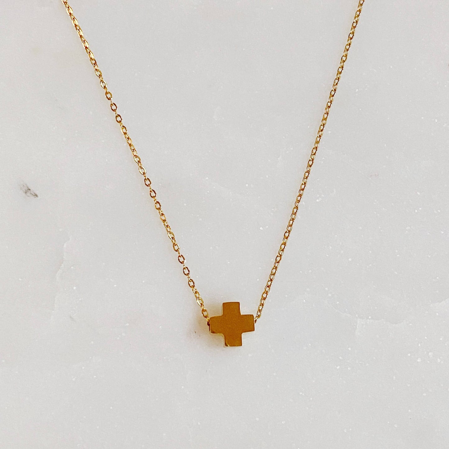 So Very Blessed Cross Necklace: Gold