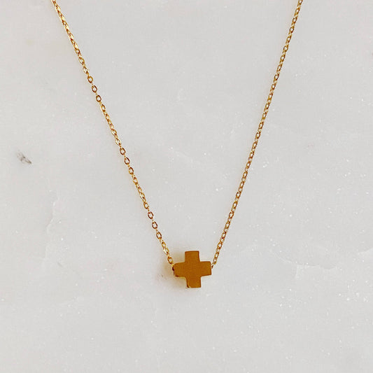 So Very Blessed Cross Necklace: Gold