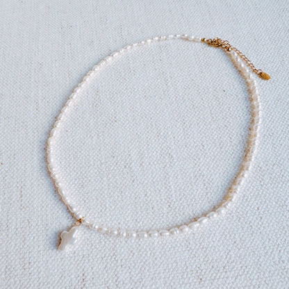 Genuine Freshwater Pearl Cross Necklace