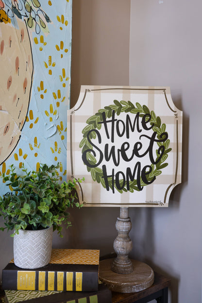 Home Sweet Home Cut Corner Topper: 12 inch Topper with peg (fits in the base)