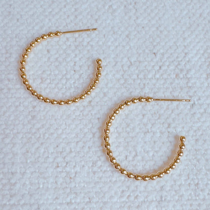Golden Dot Everyday Hoop Earrings: Bold Dots