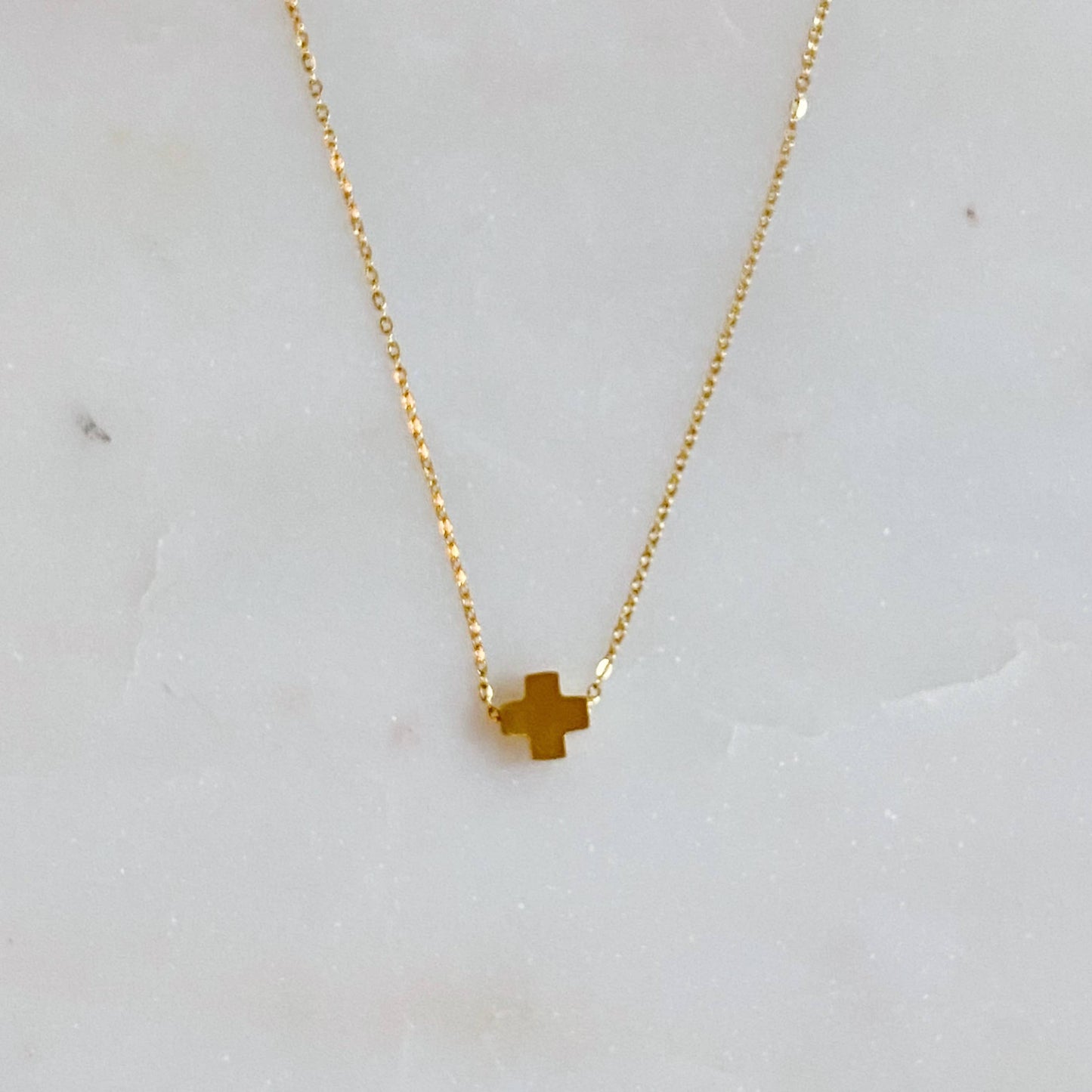 So Very Blessed Cross Necklace: Gold