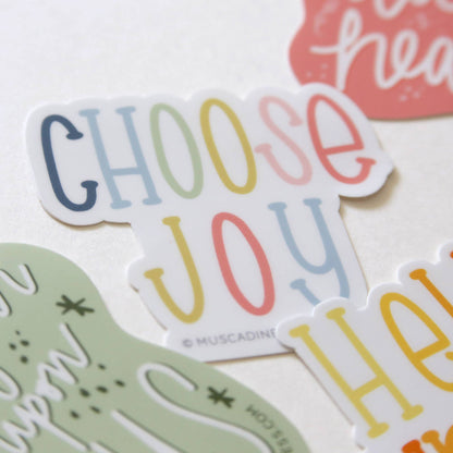 Vinyl Sticker, Choose Joy