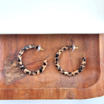 Camy Hoops - Cheetah / Earrings