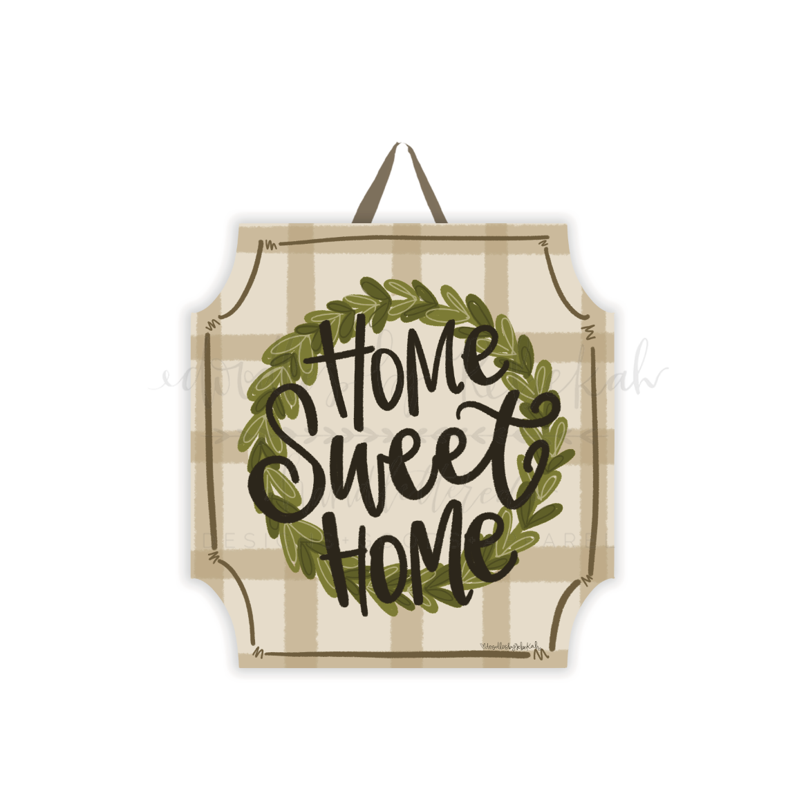 Home Sweet Home Square Doorhanger