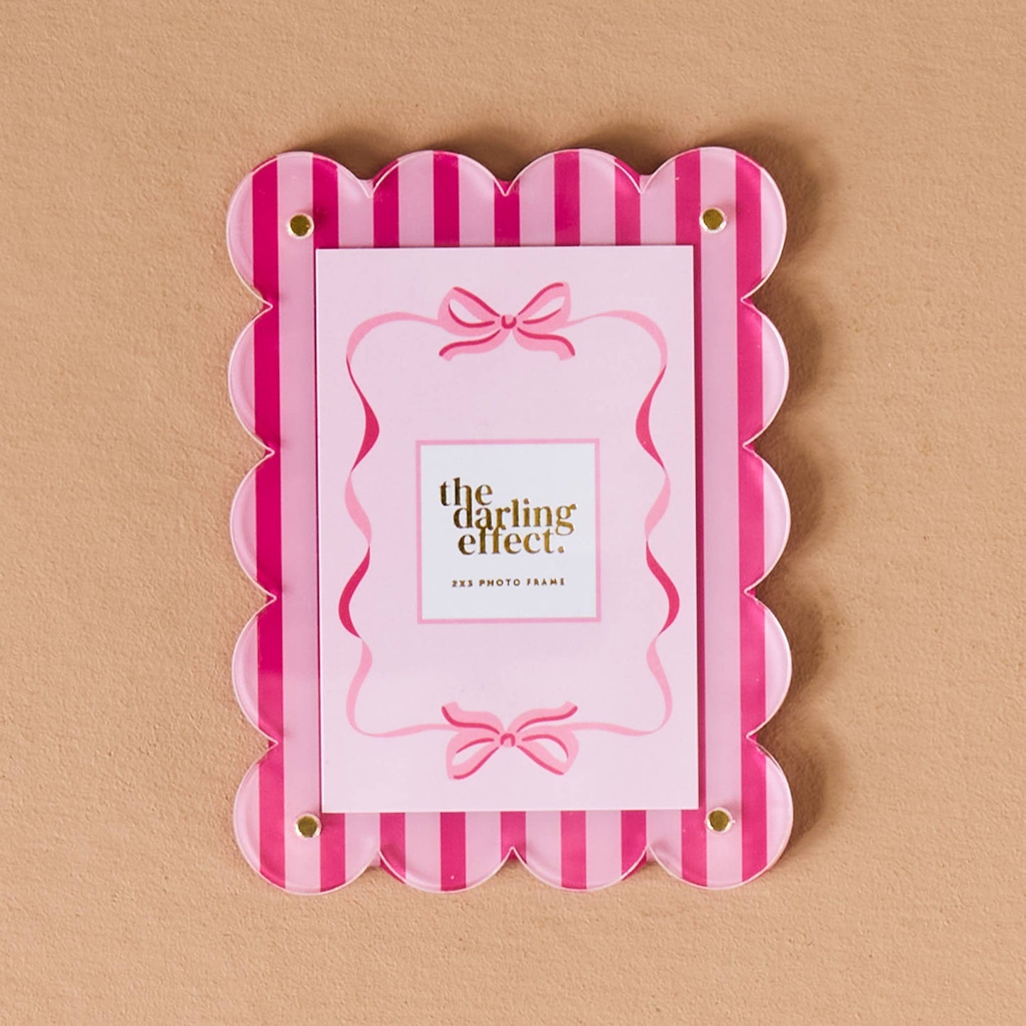 Mini Acrylic Picture Frame Magnet-Sweetheart Stripes