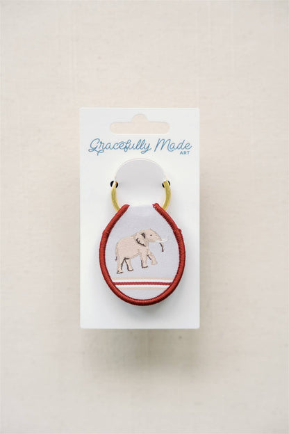 University of Alabama Elephant Embroidered Keychain