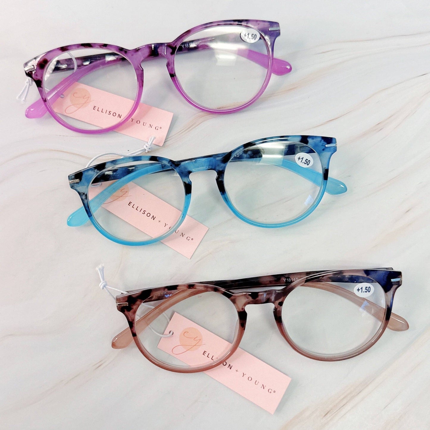 Color Tortoise Reading Glasses: Coffee / 2.0