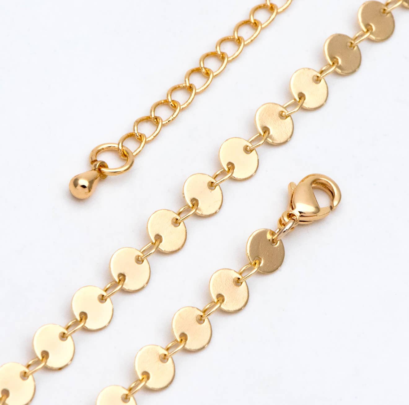 Beckett bracelet | gold disc chain | 18k gold plated