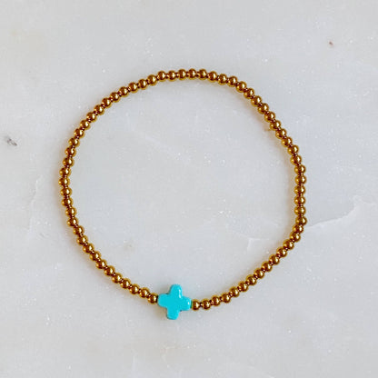 So Very Blessed Cross Bracelet: White