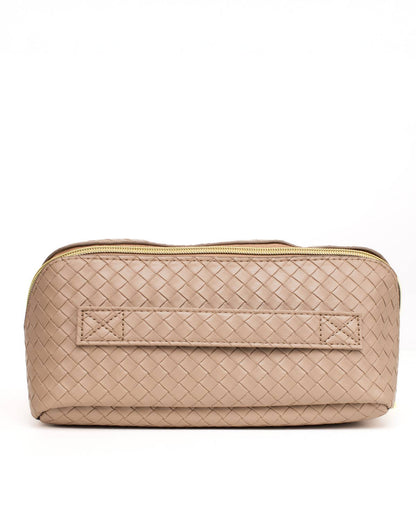 Jolee Cosmetic Bag   Light Brown   9x4.5x5
