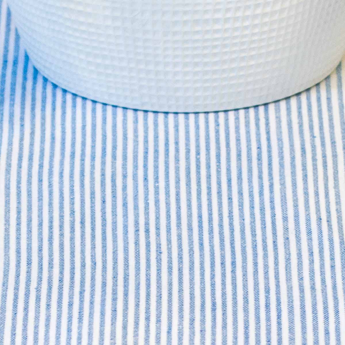 Seersucker Runner   Blue/White   13x60