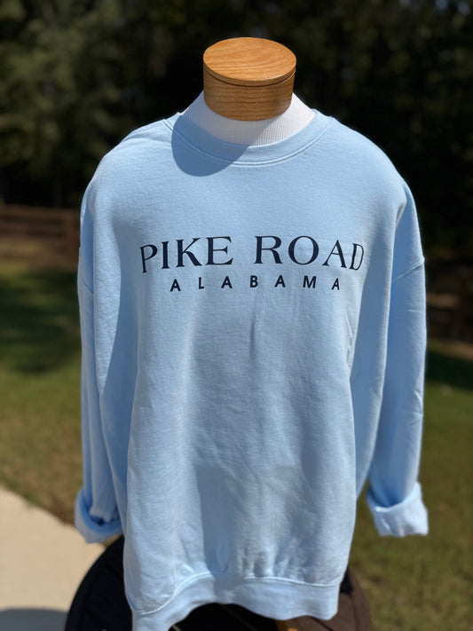 Pike Road Townscape Comfort Colors Sweatshirt - Hydrangea/Navy