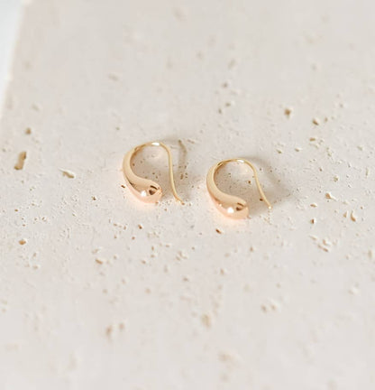 Aspen teardrop hoops 18k gold plated earrings- non tarnish