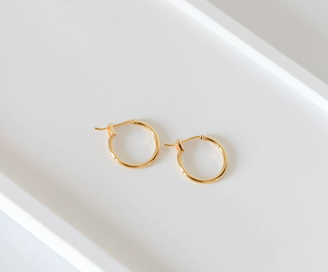 Kari 18k gold plated hoops -earrings- hypoallergenic
