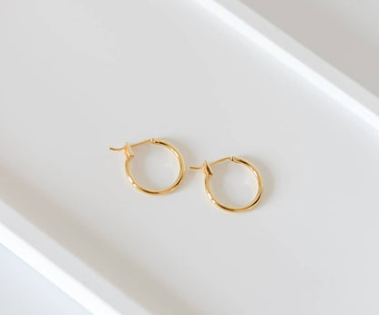 Kari 18k gold plated hoops -earrings- hypoallergenic