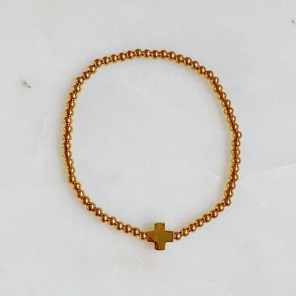 So Very Blessed Cross Bracelet: White