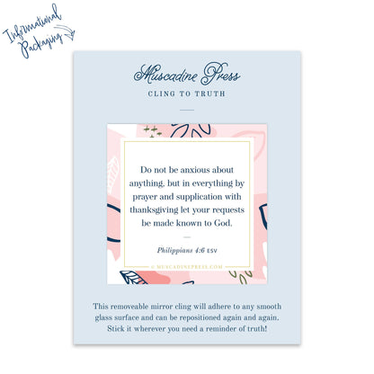Scripture Static Cling, Do Not Be Anxious