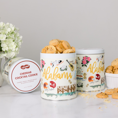 Alabama State Gift Tin | Gourmet Shortbread Cookies or Nuts : Roasted Salted Pecans
