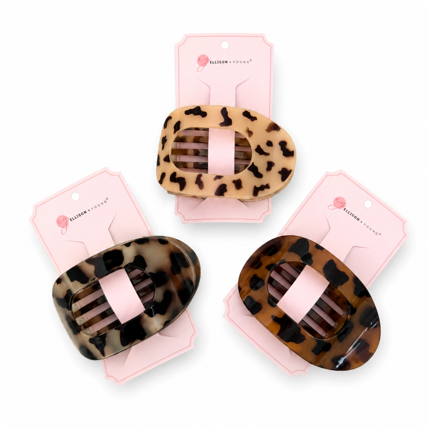 Tortoise Flat Hair Claw Clip – Medium Hold