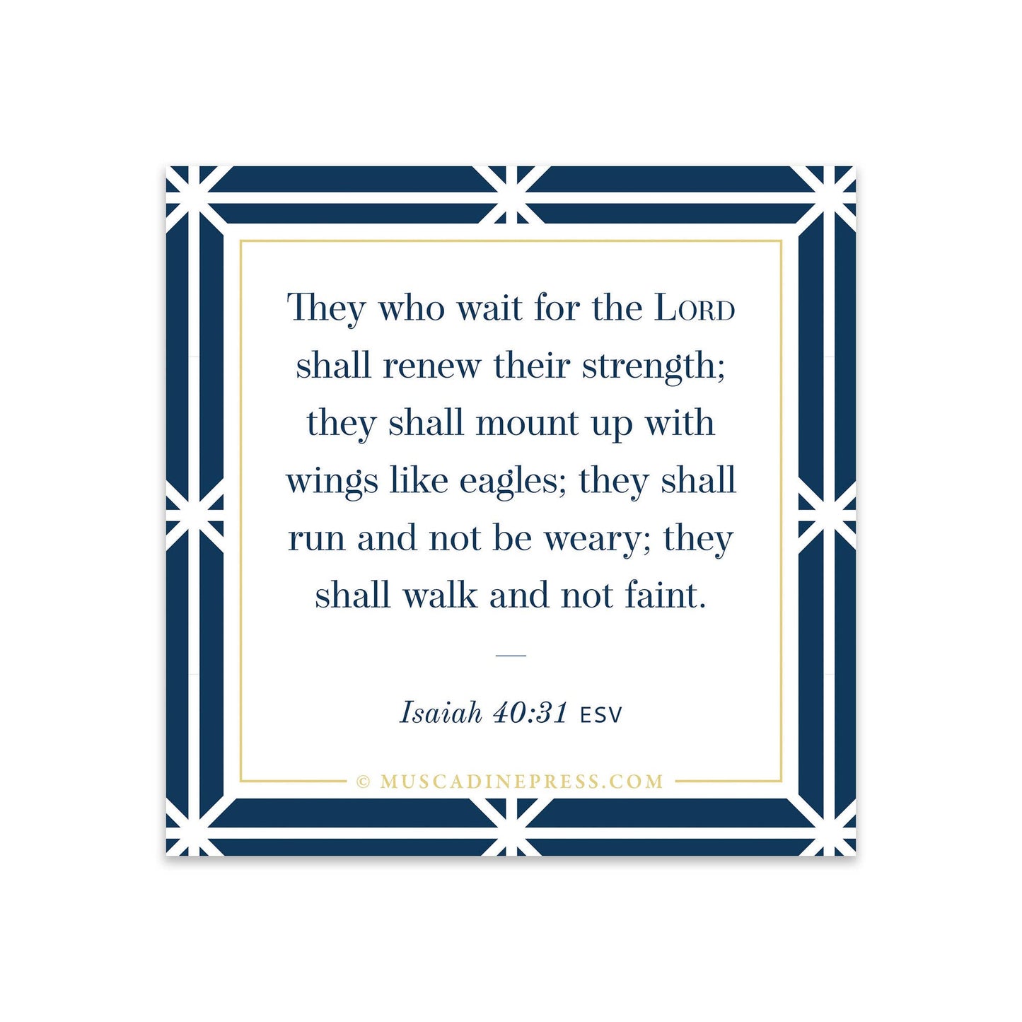 Scripture Static Cling, Wait for the Lord