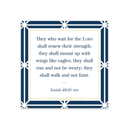 Scripture Static Cling, Wait for the Lord