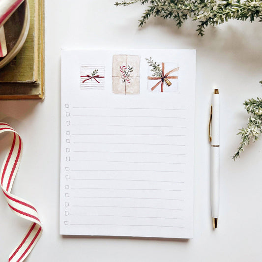 Christmas checklist notepad: Gifts