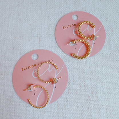 Golden Dot Everyday Hoop Earrings: Mini Dots