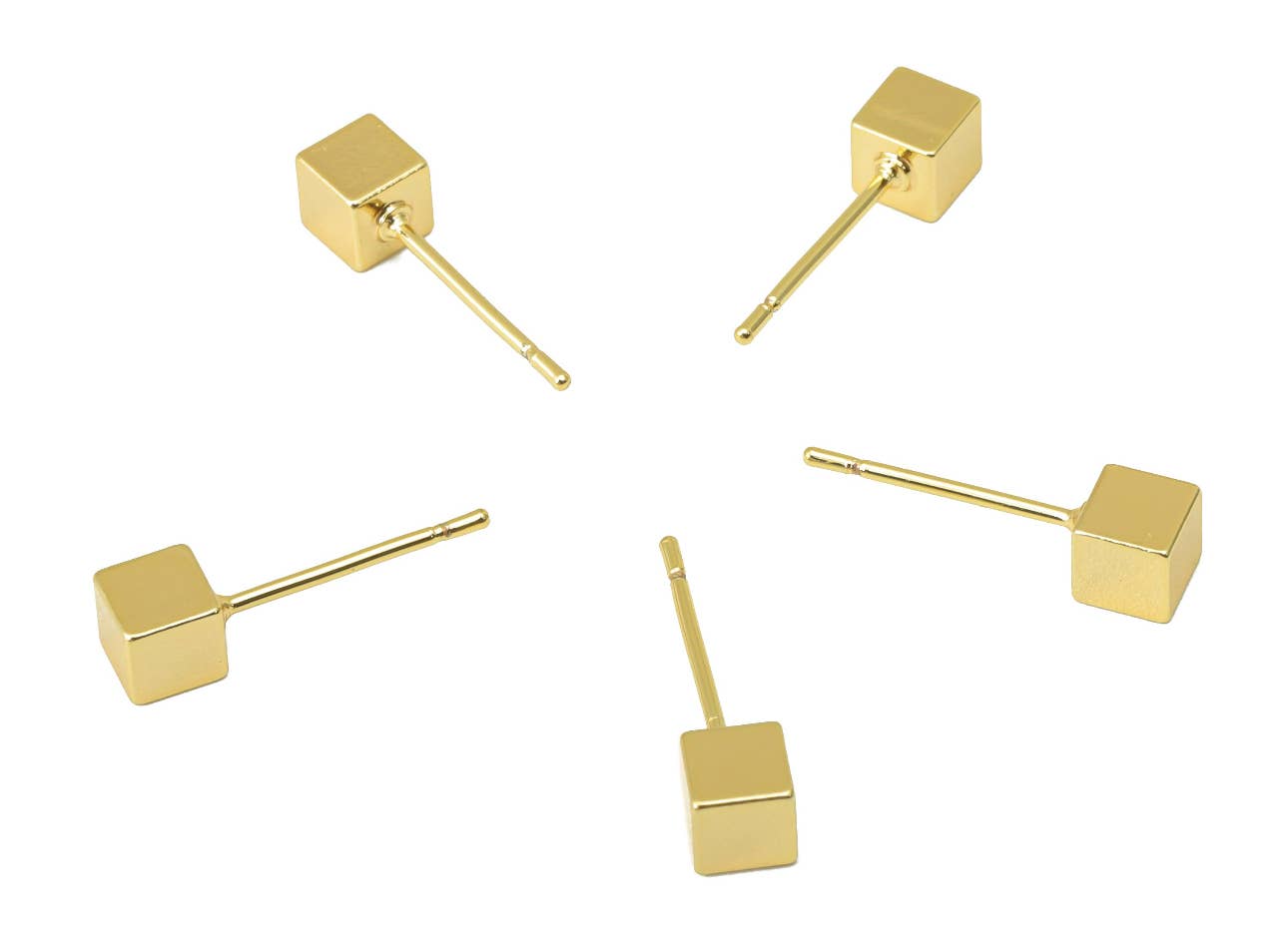 The Annie 18k gold plated stud earrings- hypoallergenic