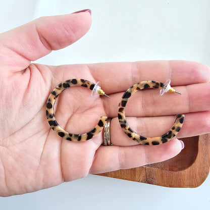 Camy Hoops - Cheetah / Earrings