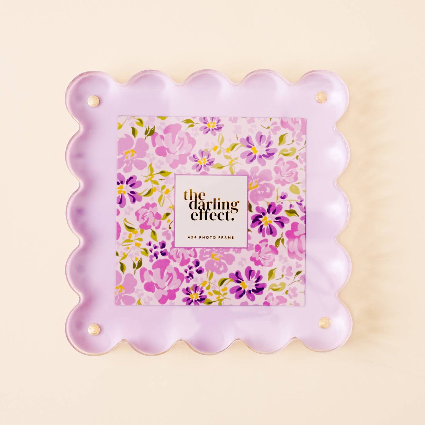 Square Scalloped Acrylic Frame-Purple