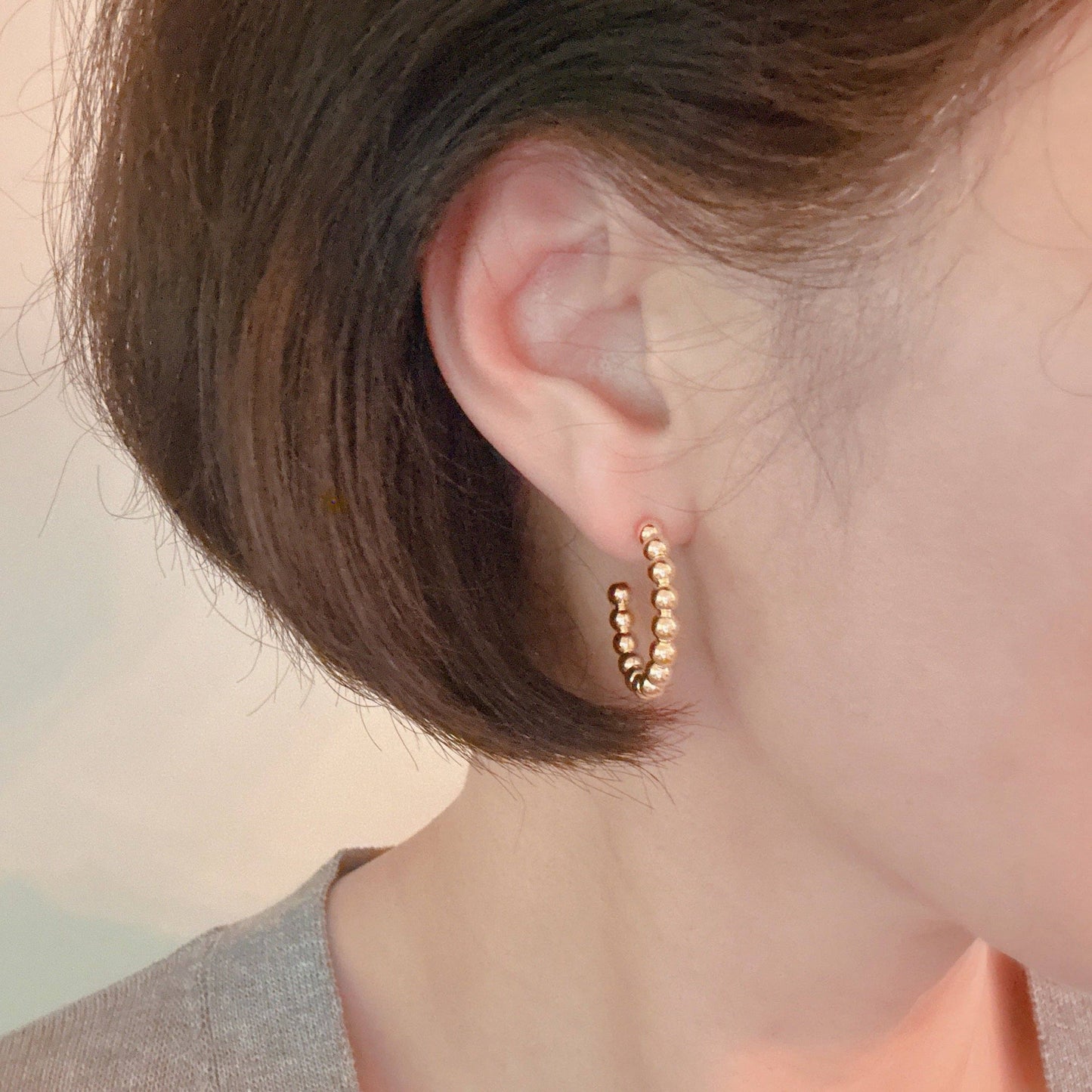 Golden Dot Everyday Hoop Earrings: Bold Dots