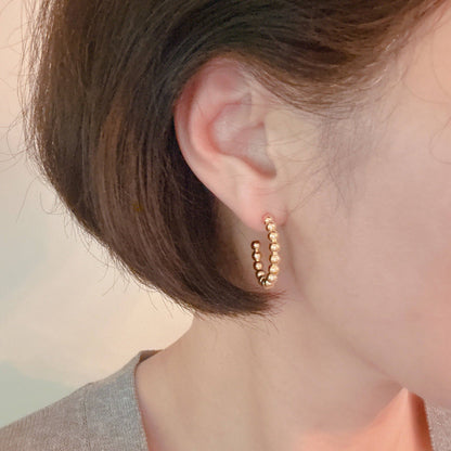 Golden Dot Everyday Hoop Earrings: Bold Dots