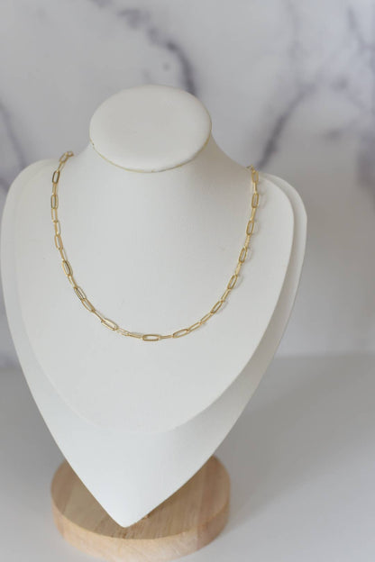 Karleigh paperclip necklace 18k gld plated | small