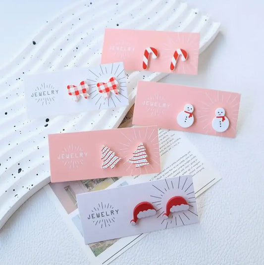 Cutesy Holiday Stud Earrings: Christmas Tree Cakes