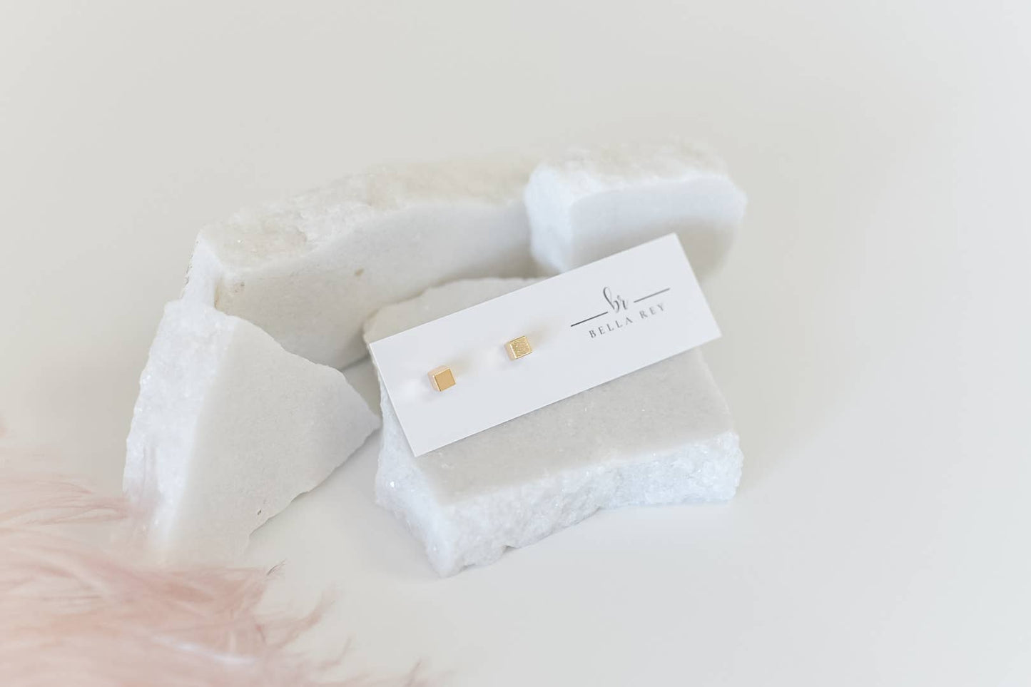 The Annie 18k gold plated stud earrings- hypoallergenic