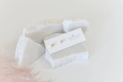 The Annie 18k gold plated stud earrings- hypoallergenic