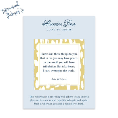 Scripture Static Cling, Take Heart