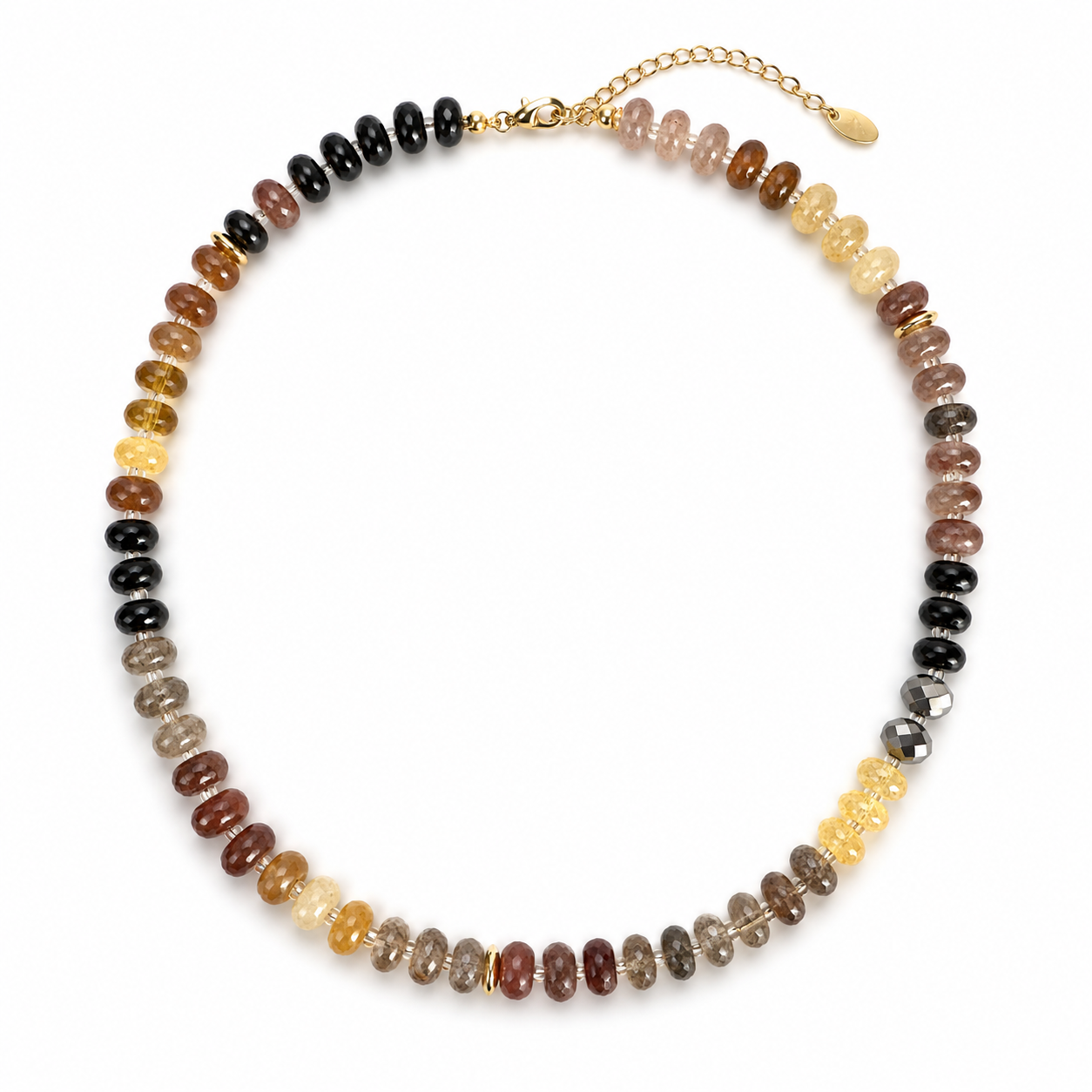Color Garden Beaded Necklace – Natural Stone Beads Mix: Garden Bloom