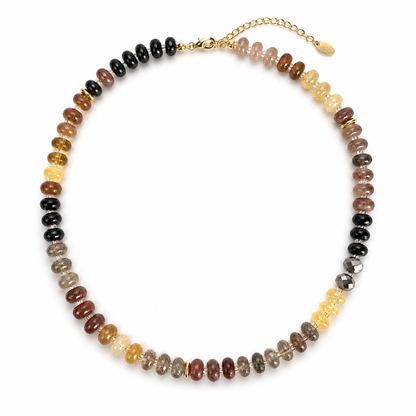 Color Garden Beaded Necklace – Natural Stone Beads Mix: Garden Bloom